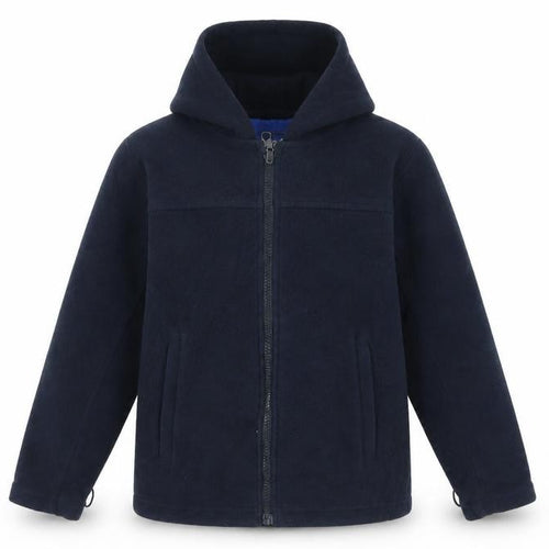 Peter Storm Girls Blue Fleece Jacket, Hooded, Size 7-8 Years