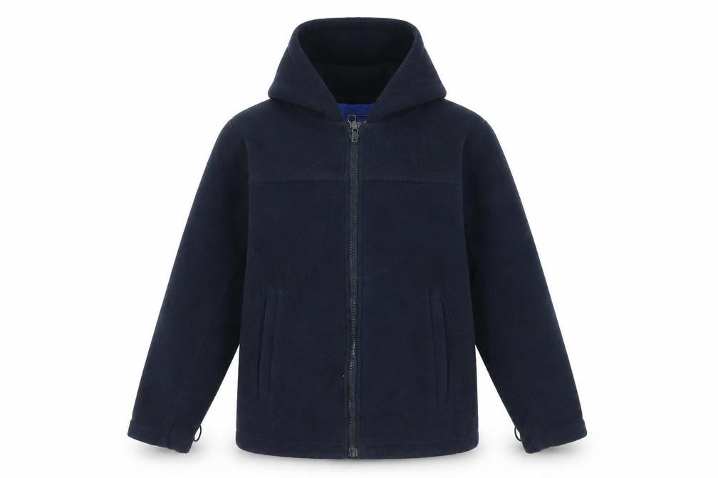 Peter Storm Girls Blue Fleece Jacket, Hooded, Size 7-8 Years