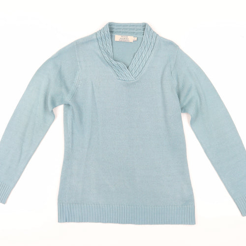 Honor Millburn Women's Blue Cowl Neck Pullover Jumper Size S