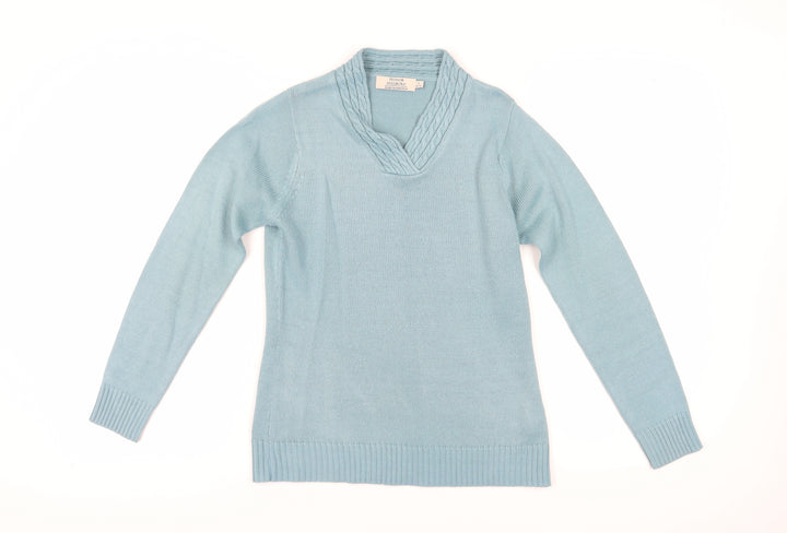 Honor Millburn Women's Blue Cowl Neck Pullover Jumper Size S