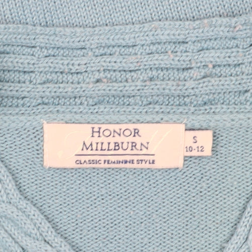 Honor Millburn Women's Blue Cowl Neck Pullover Jumper Size S