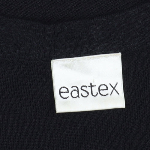 Eastex Women's Black Beaded Knit Top Size 12