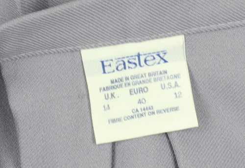 Eastex Women's Grey Pleated Midi Skirt Size 14