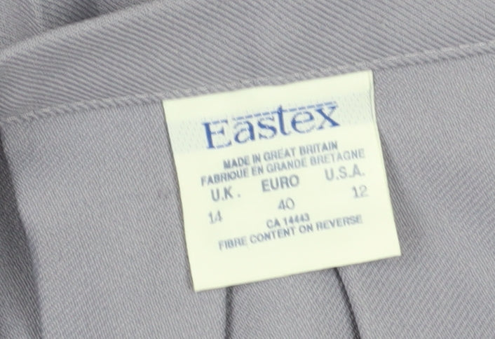 Eastex Women's Grey Pleated Midi Skirt Size 14