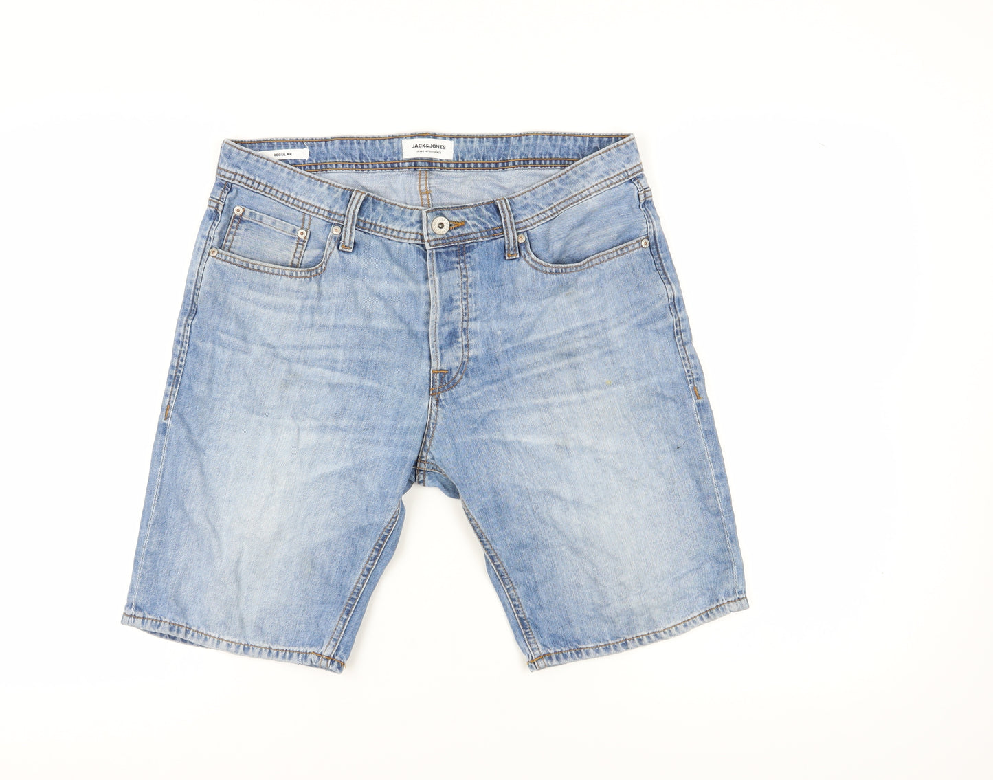 Jack & Jones Men's Blue Denim Shorts, L, Casual
