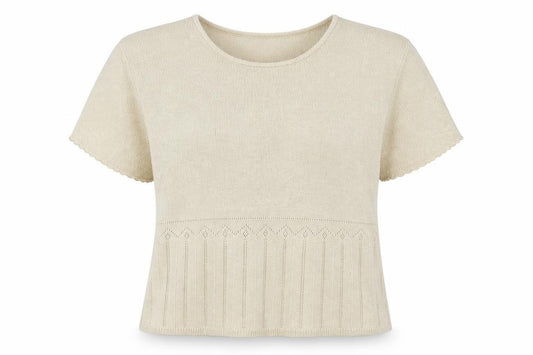 Front view of Eastex Women's Beige jumper, size 12