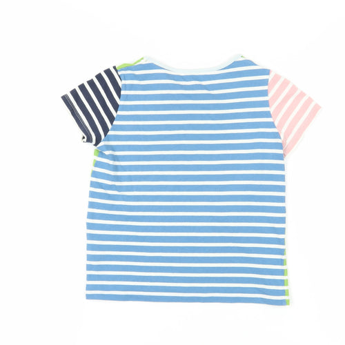 Mini Boden Girls Multicoloured Striped T-Shirt, 6-7 Years, Crew Neck