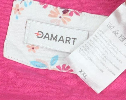 Damart Women's Pink 2XL V-Neck T-Shirt