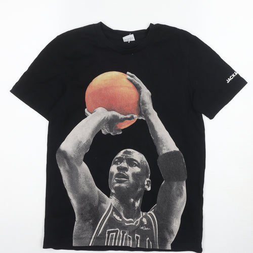 Celtic Horizons Boys Black Graphic T-Shirt Size 12 Years