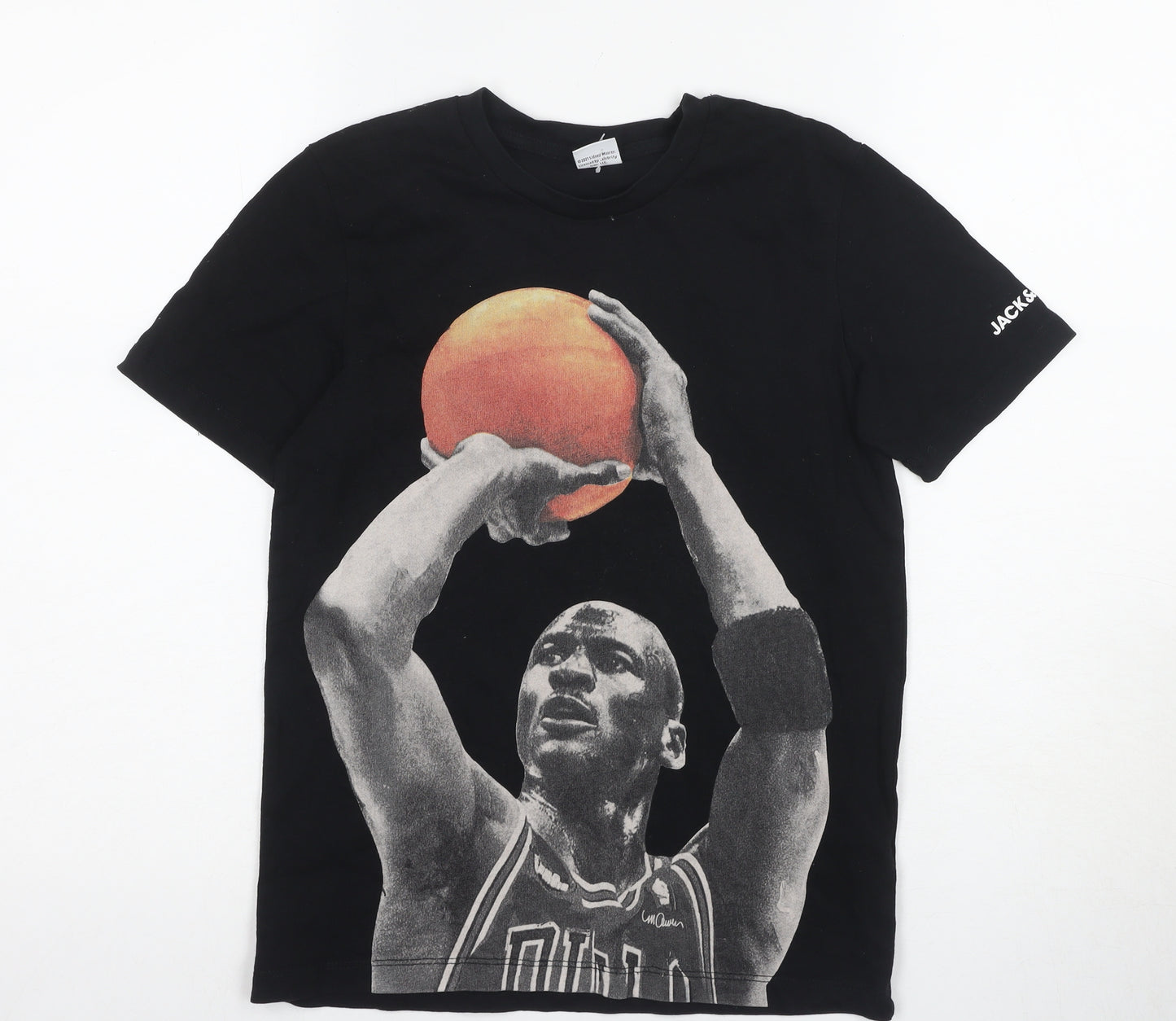 Celtic Horizons Boys Black Graphic T-Shirt Size 12 Years