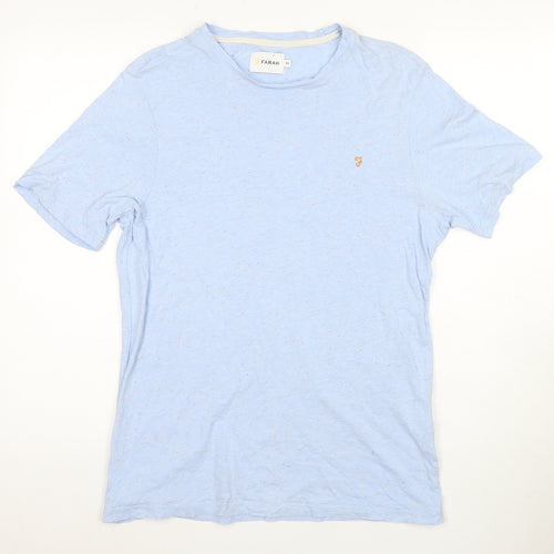 Farah Men's Blue XS Cotton Crew Neck T-Shirt