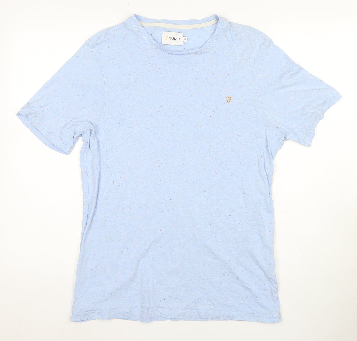 Farah Men's Blue XS Cotton Crew Neck T-Shirt