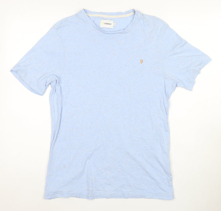Farah Men's Blue XS Cotton Crew Neck T-Shirt