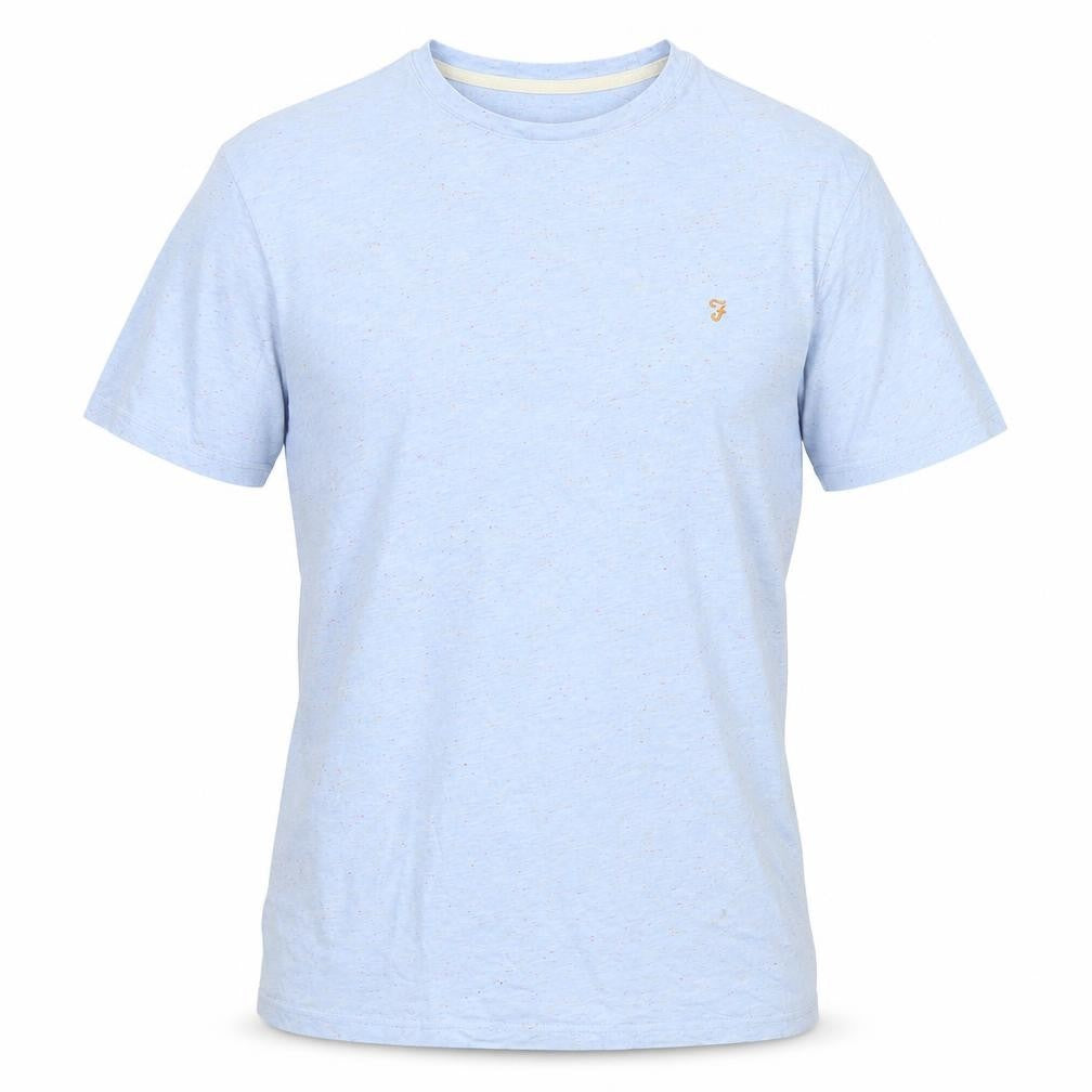 Farah Men's Blue XS Cotton Crew Neck T-Shirt