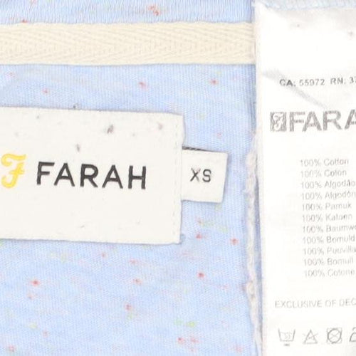Farah Men's Blue XS Cotton Crew Neck T-Shirt