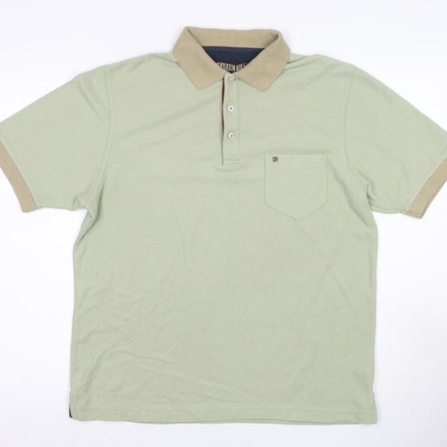 Farah Men's Beige Polo Shirt - Size M, Casual Classic