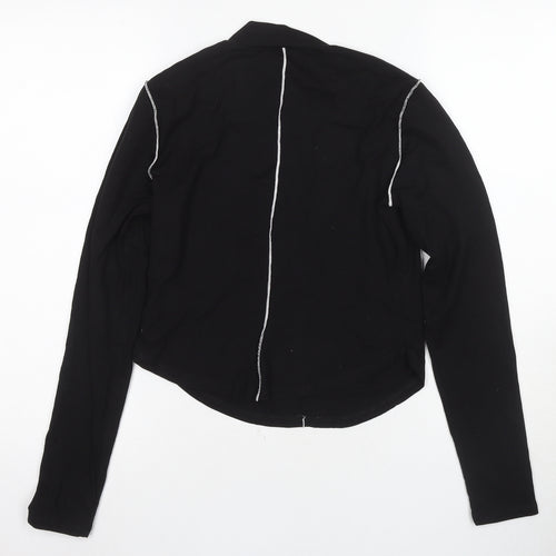 Reformation Women's Black Long Sleeve Mock Neck Top Size M