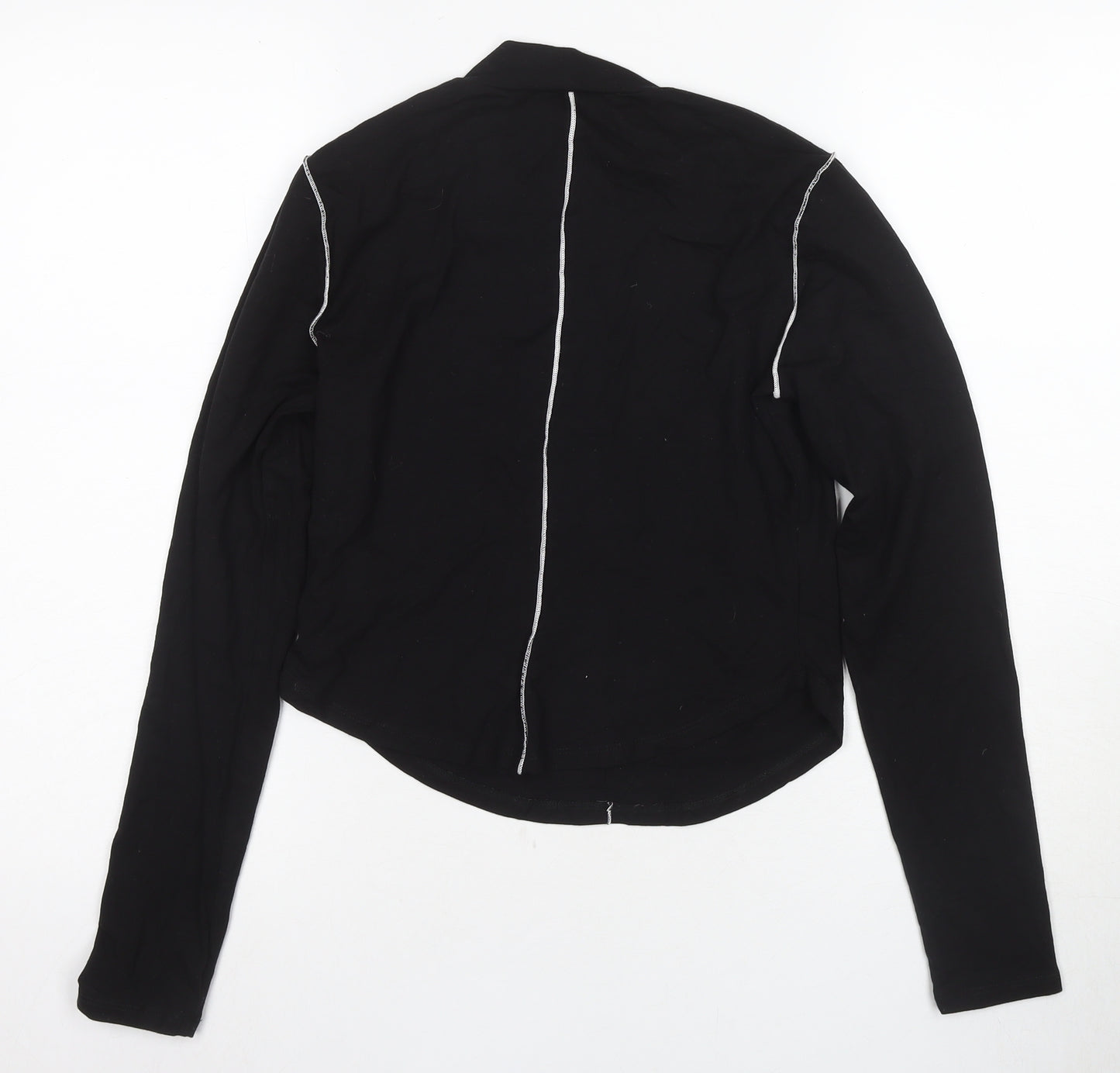 Reformation Women's Black Long Sleeve Mock Neck Top Size M
