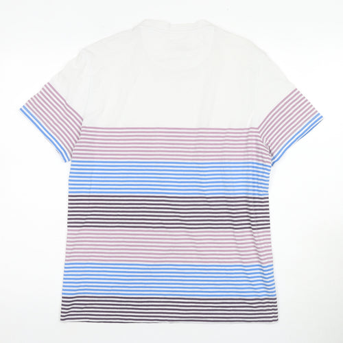 Penguin Men's Multicoloured Striped M T-Shirt