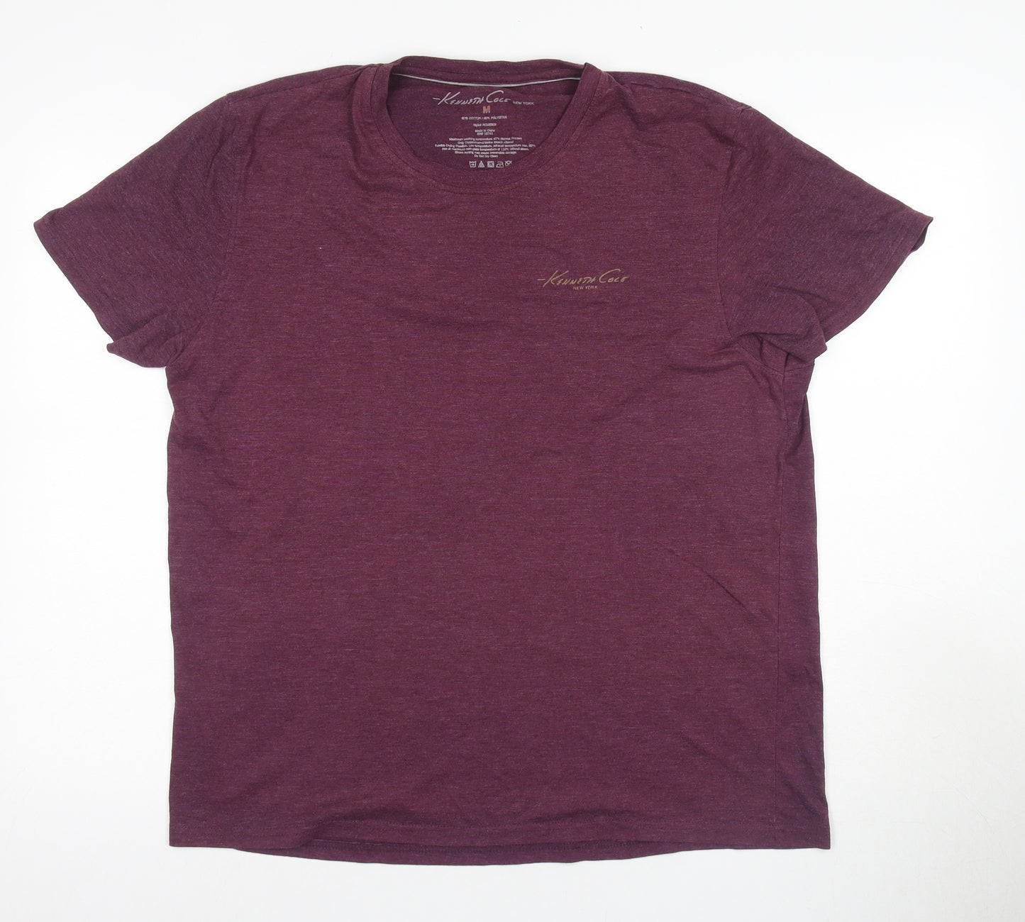 Kenneth Cole Men's Purple M Crew Neck T-Shirt