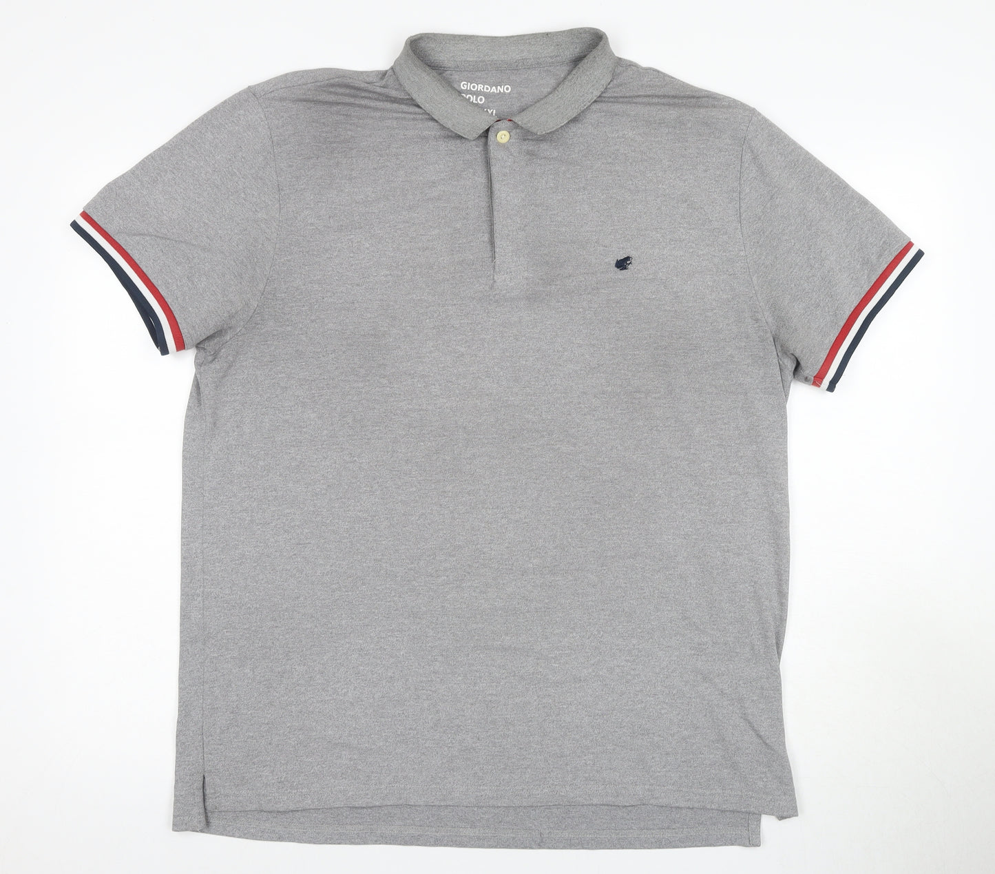 Giordano Men’s Grey 2XL Short Sleeve Polo Shirt