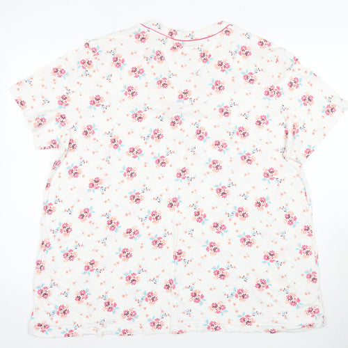 Damart Floral Cotton T-Shirt Women, Multicoloured 2XL Casual