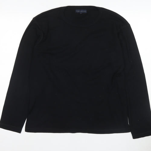 Dehavilland Men's Black Long Sleeve Cotton T-Shirt L