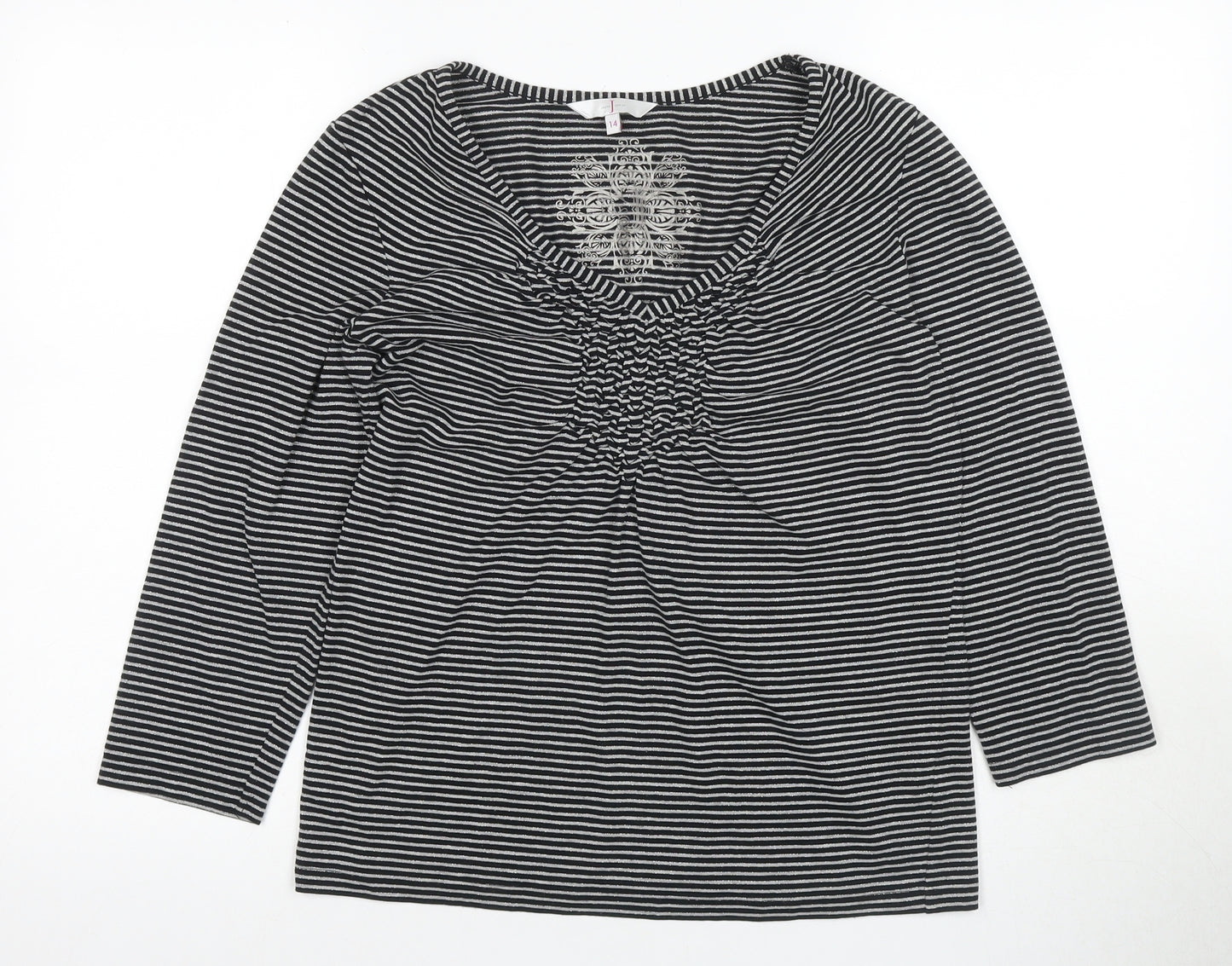 Jasper Conran Women's Black T-Shirt Size 14