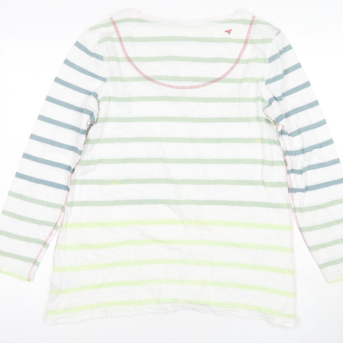 White Stuff Women's Multicoloured Striped T-Shirt Size 12