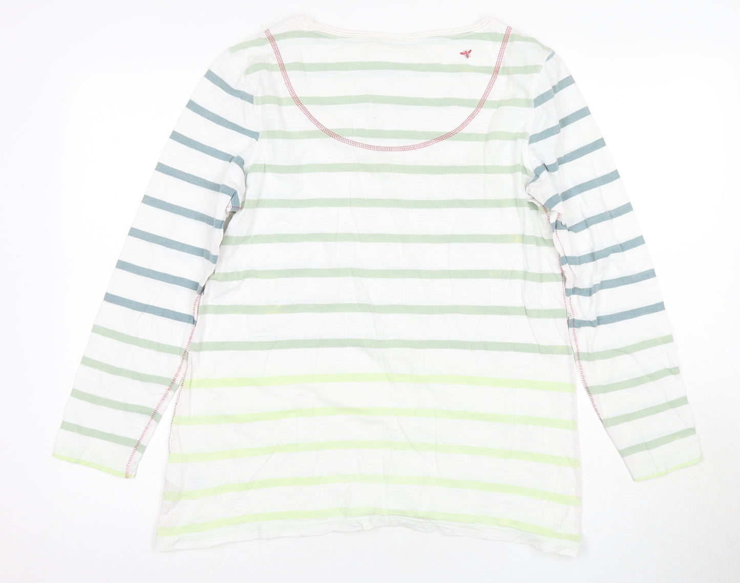 White Stuff Women's Multicoloured Striped T-Shirt Size 12
