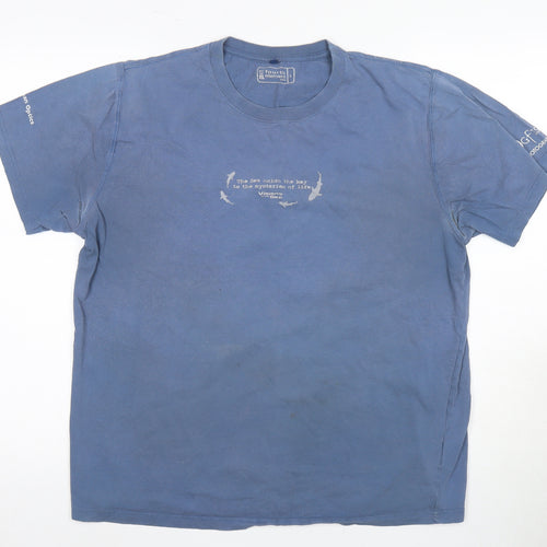 Fourth Element Men's Blue Graphic Print T-Shirt, Size L