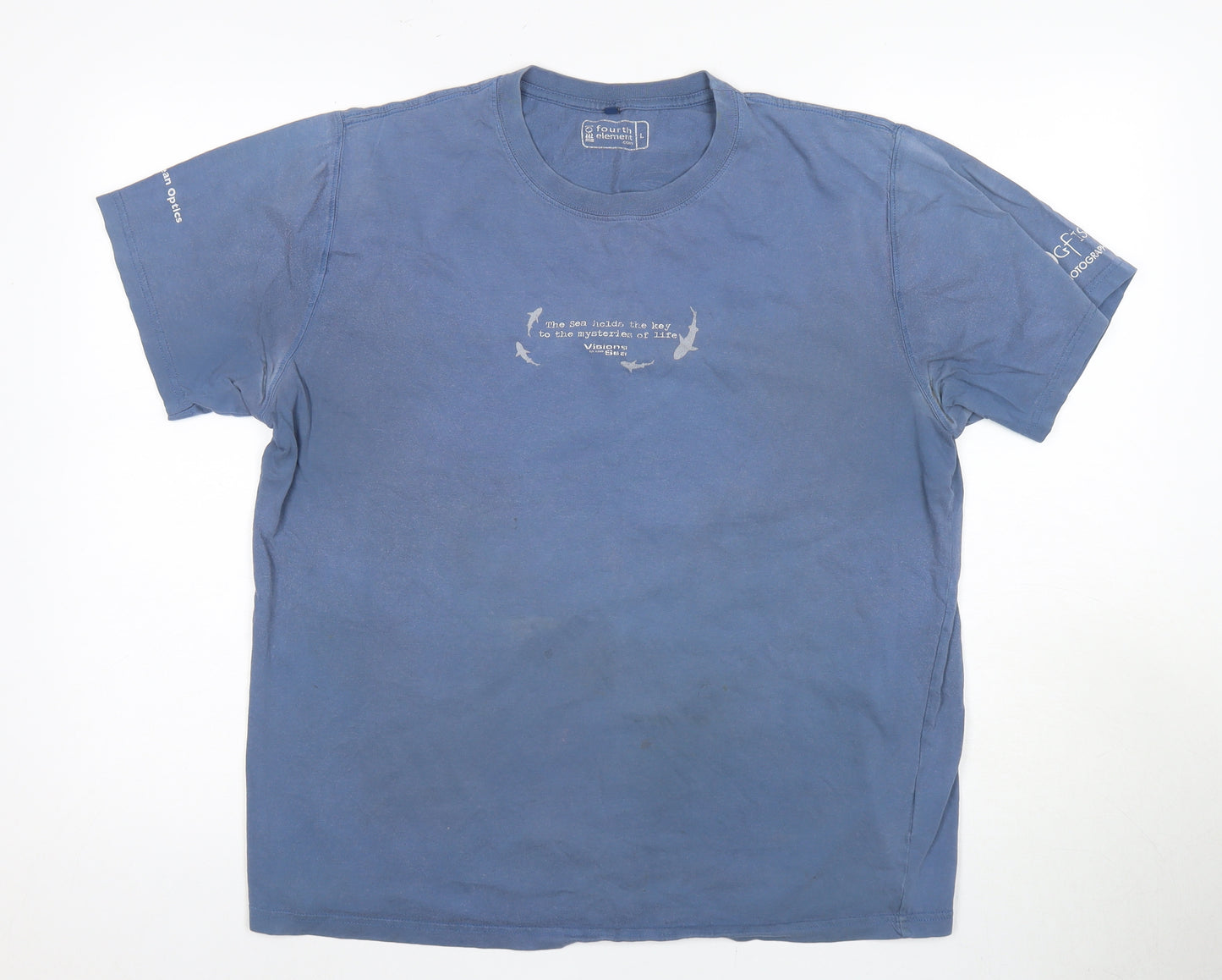 Fourth Element Men's Blue Graphic Print T-Shirt, Size L