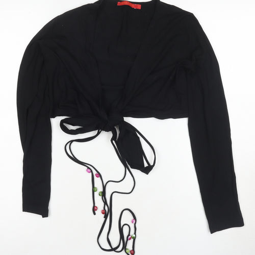 Nicole Cadine Women's Black Cropped Blouse Size 2