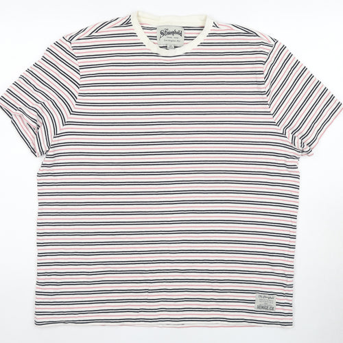 The Stronghold Unisex Multicoloured Striped T-Shirt 2XL