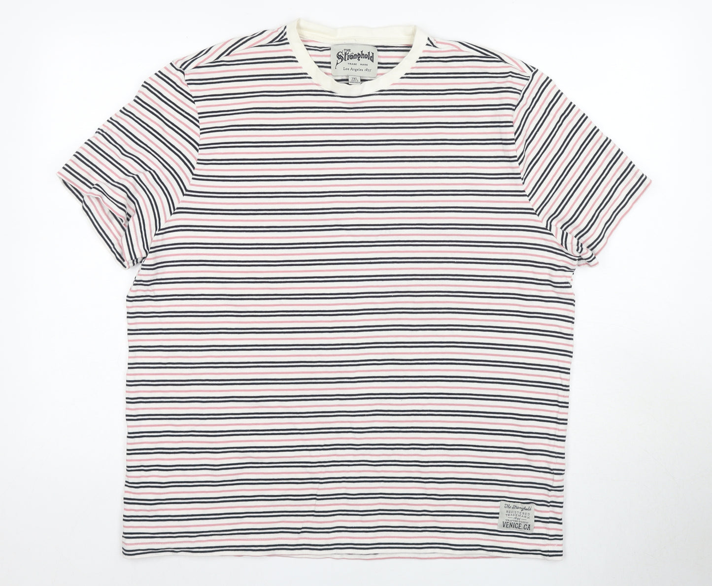 The Stronghold Unisex Multicoloured Striped T-Shirt 2XL
