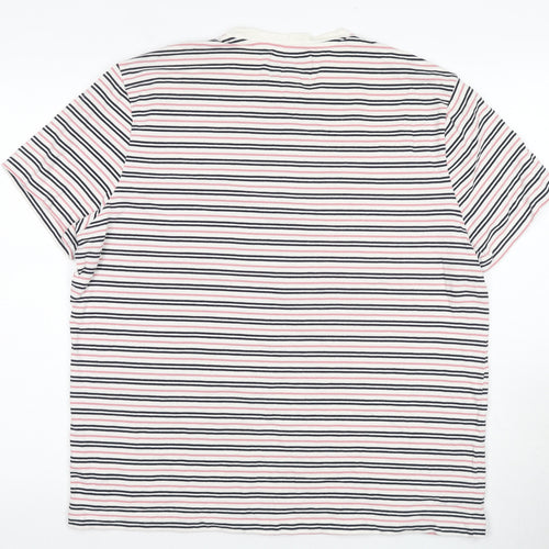 The Stronghold Unisex Multicoloured Striped T-Shirt 2XL