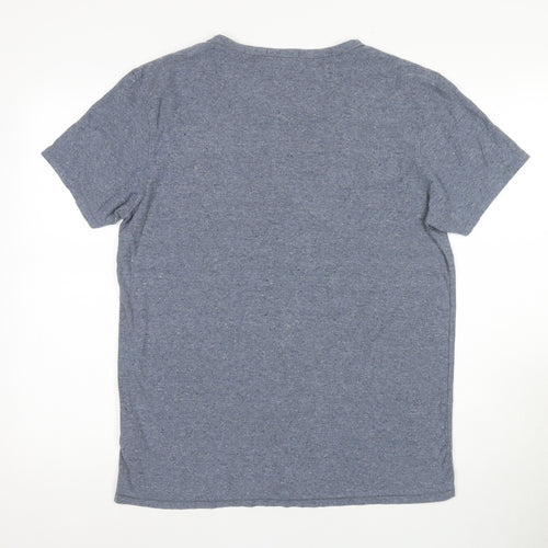 Scotch & Soda Men's Blue L T-Shirt, Short Sleeve, Graphic