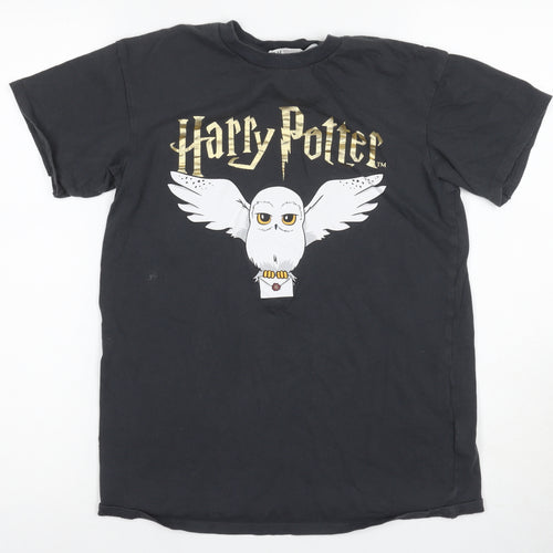H&M Harry Potter Kids Black Graphic T-Shirt 12-13 Years