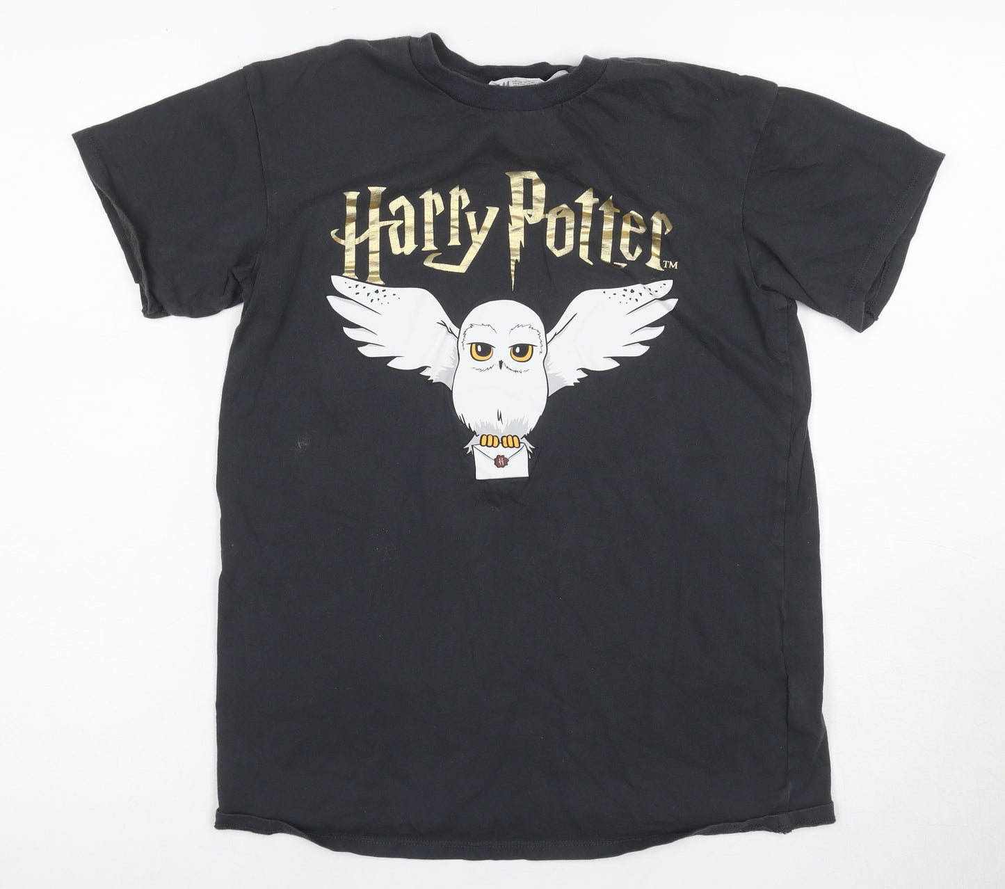 H&M Harry Potter Kids Black Graphic T-Shirt 12-13 Years