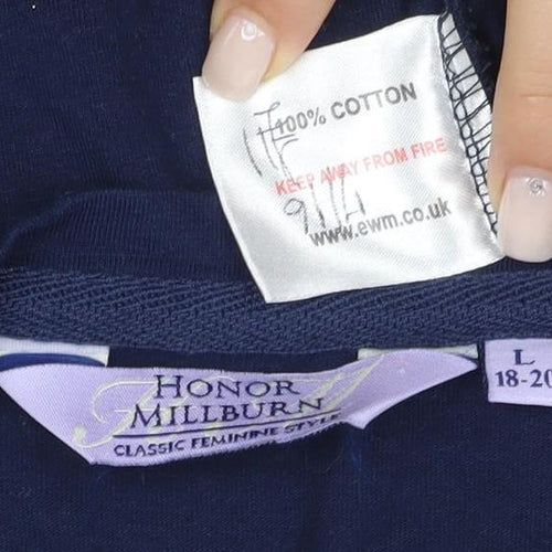 Honor Millburn Women's Blue Basic T-Shirt, Size L