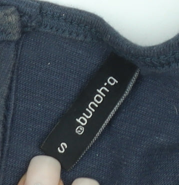 Bunai Women's Asymmetric Blue Graphic Dress, Size S