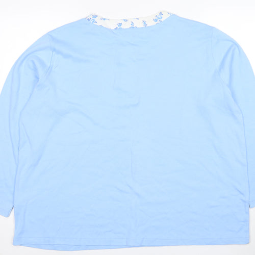 DAIMART Women's Blue XL Basic Embroidered T-Shirt