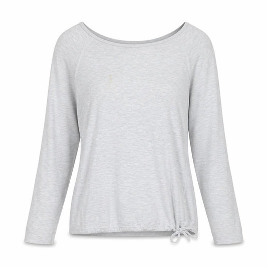 Front view of Next Grey Women's Wrap Top -, size 12, Long Sleeve