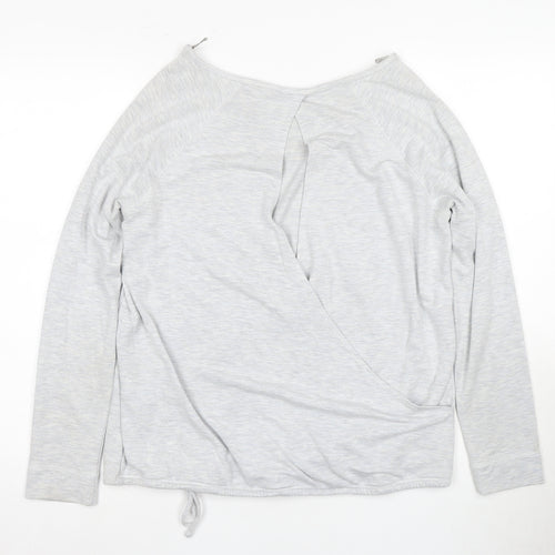 Next Grey Women's Wrap Top - Size 12, Long Sleeve