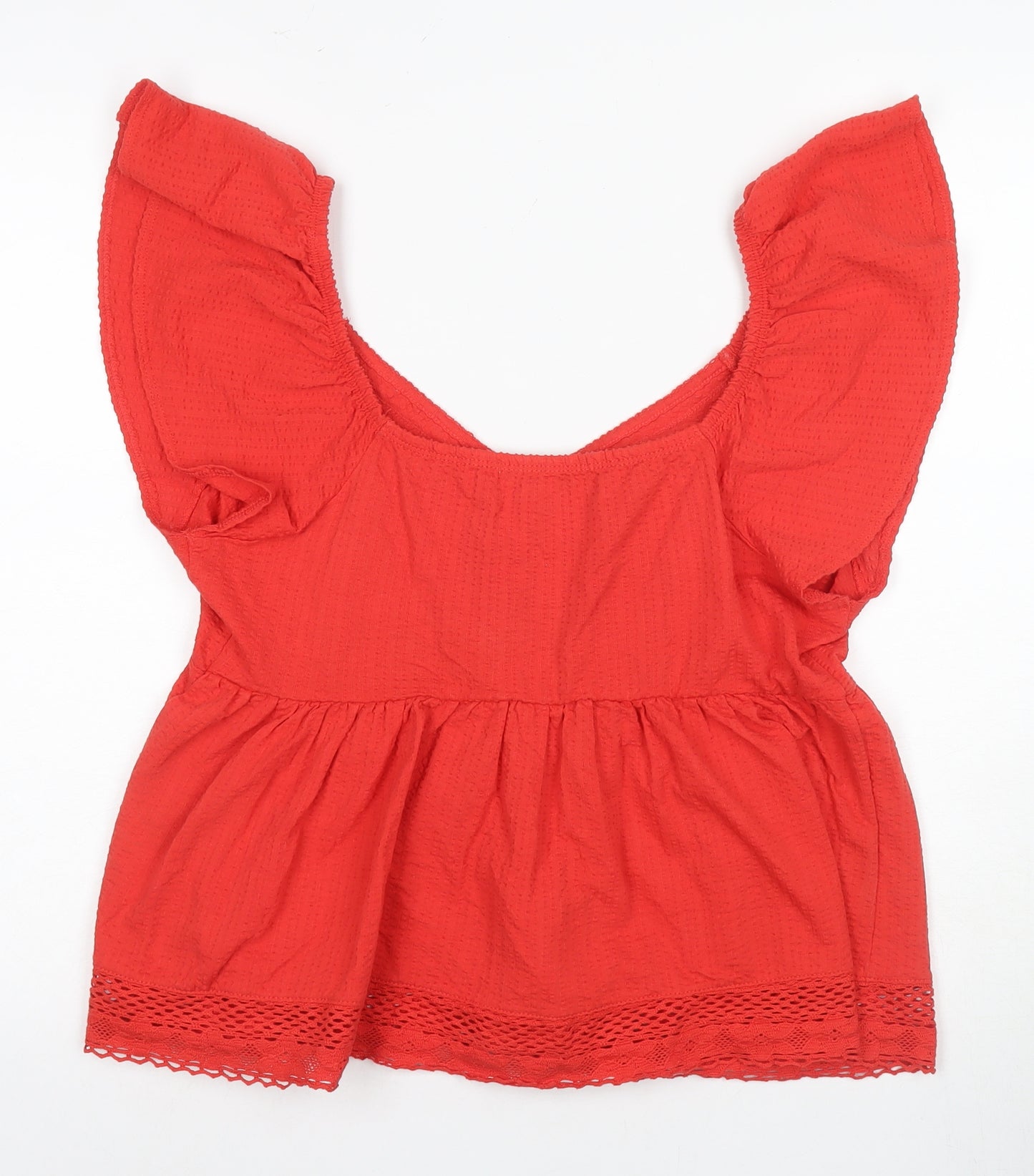 Next Women's Red V-Neck Tunic Blouse Size 16