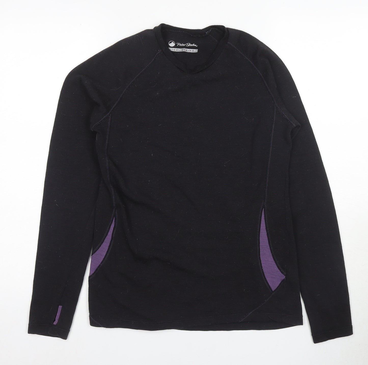 Peter Storm Women's Black Merino Wool Crew Neck Top 14