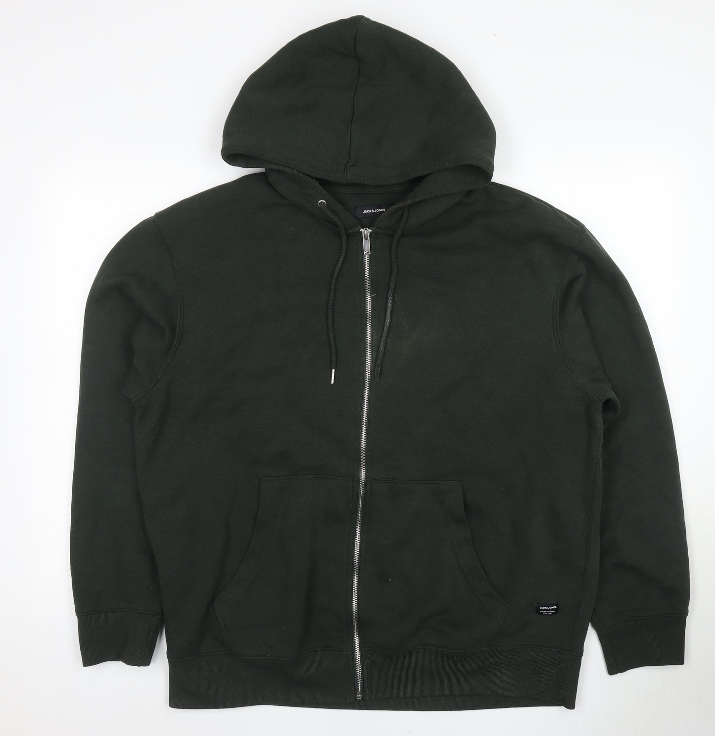 Jack & Jones Men's Green XL Full Zip Hoodie