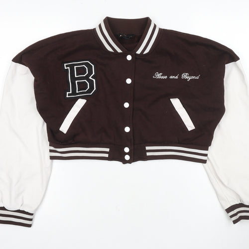 Pink Vanilla Women's Brown Varsity Jacket L