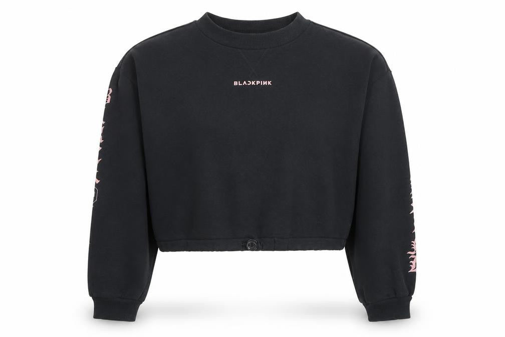 H&M Divided Black Hoodie, S, Women, Graphic Logo