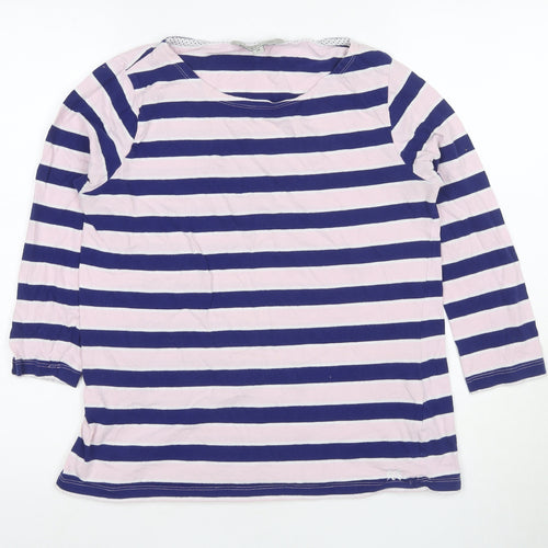 Crew Clothing Co. Women's Multicolour Striped T-Shirt, Size 14
